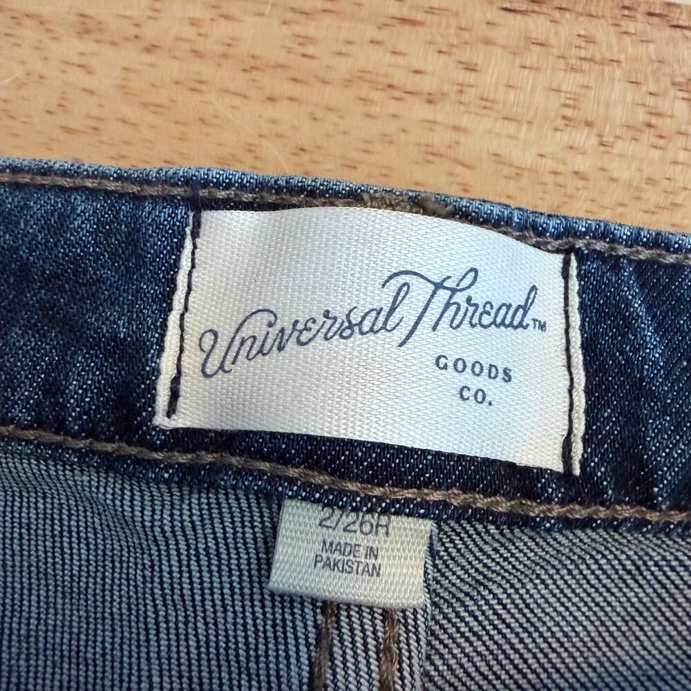 Universal Thread Women's Dark Wash High-Rise Cropped Jeans - Size 2 - NWT - Picture 2 of 12